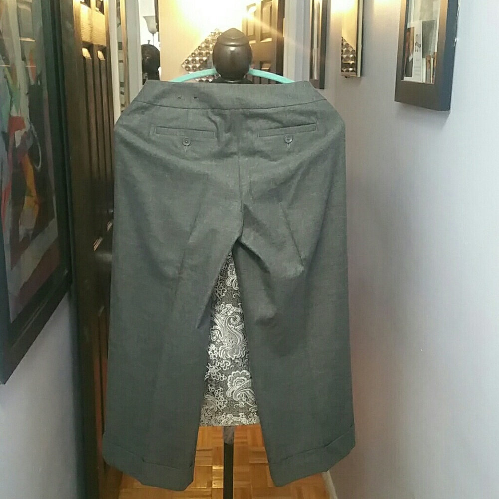 Express Button Front, Cuffed Capri Pants - image 2